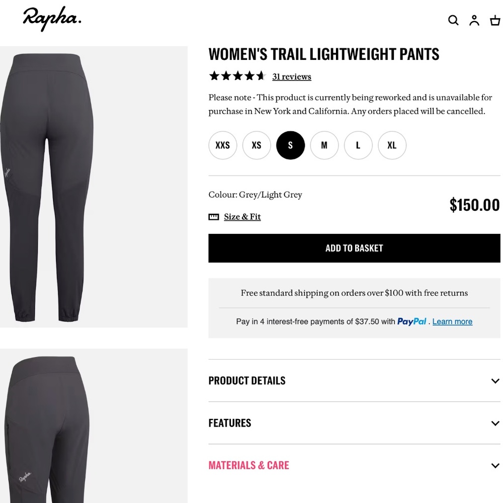 Rapha Women's Trail Lightweight Pants